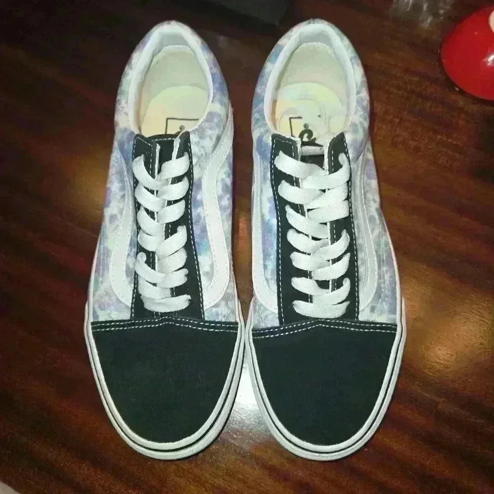 Vans Old Skool English Lavender Purple Blue Womens Size 7.5 Mens Size 6 - Picture 3 of 11